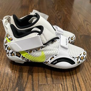 Nike SuperRep Cycle Indoor Cycling Shoes White Leopard Women's Size 5 New